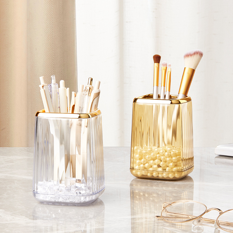 Luxury Skincare And Makeup Brands - デスクトップコスメブラシ収納ボックス メイクアップオーガナイザー オフィスペンケース メイクブラシオーガナイザー リップスティック小物ホルダー 高級品